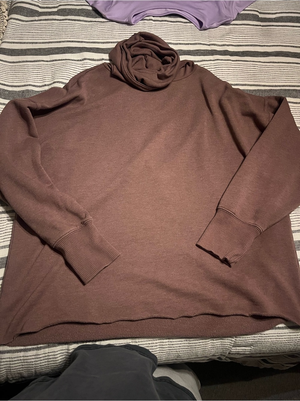 Womenβs Chocolate Brown Turtleneck Sweater - Relaxed Fit